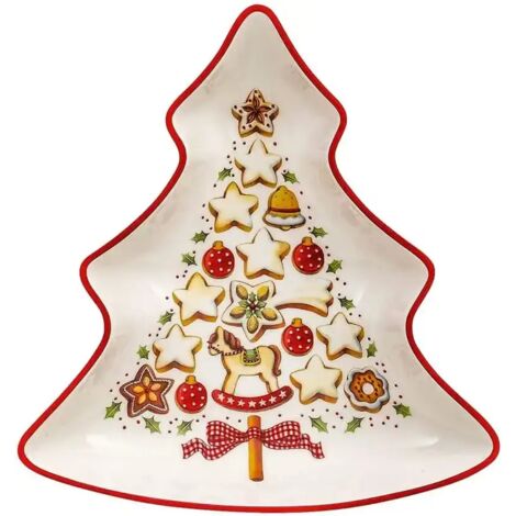 Villeroy & Boch Winter Bakery Delight Coppa Albero di Natale, Piccolo, Porcellana, Bianco/Rosso (Motivi Natalizi), 500 ml
