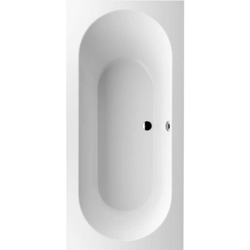Villeroy&boch - Oberon 190x90 cm Baignoire rectangulaire encastrable gauche et droite en Quaryl®, blanc (BQ199OBE2V-01)