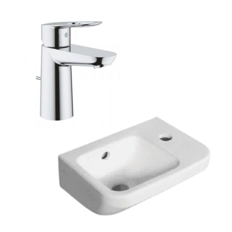 Villeroy&boch - Ensemble lave mains villeroy et boch Architectura avec robinet lavabo Grohe Bauloop (taille s)