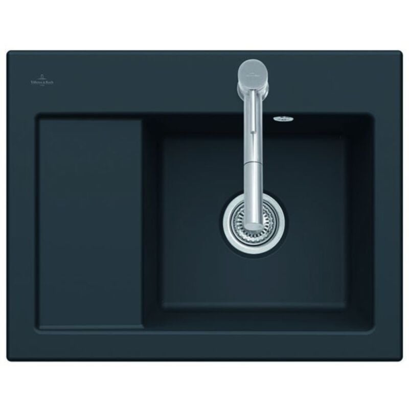 Villeroy&boch - Evier 1 bac villeroy et boch Subway 45 Compact 65 x 51 cm egouttoir a gauche Graphite CeramicPlus