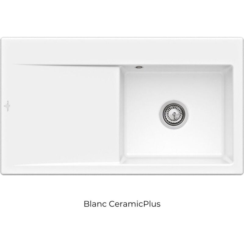 Villeroy&boch - Evier cuve à droite avec vidage villeroy et boch Subway 50, blanc ceramic plus