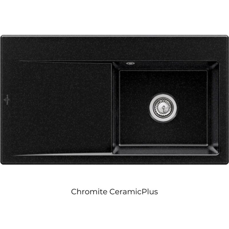 Evier cuve à droite avec vidage VILLEROY ET BOCH Subway 50, chromite ceramic plus
