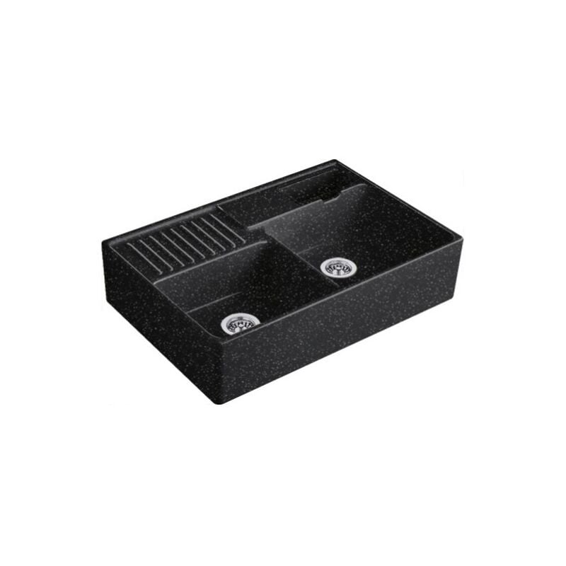 Villeroy&boch - Evier cuisine villeroy et boch Tradition Chromite CeramicPlus avec vidage automatique