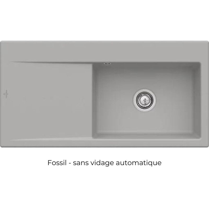 Villeroy&boch - Evier a encastrer villeroy et boch Subway Style 60 vidage auto Fossil CeramicPlus cuve a gauche