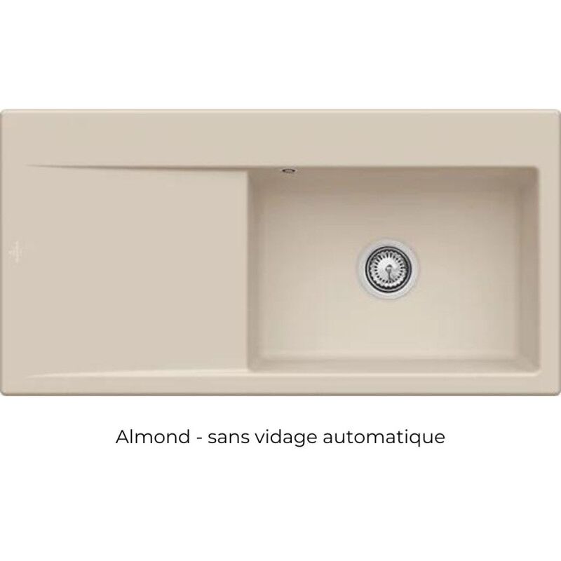 Villeroy&boch - Evier a encastrer 1 bac villeroy et boch Subway Style 60 egouttoir à gauche vidage automatique Beige CeramicPlus