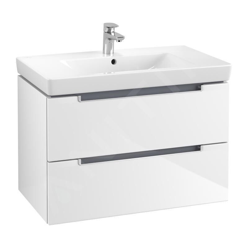 Villeroy&boch - Subway 2.0 - Meuble-vasque, 787x520x449 mm, 2 tiroirs, Glossy White A69600DH