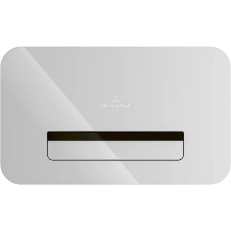 VILLEROY ET BOCH Placa de accionamiento para inodoro ViConnect 200M Proactive+ de cristal Blanco Brillo