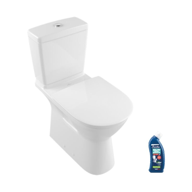 WC à poser sortie verticale VILLEROY ET BOCH O.novo avec abattant + nettoyant