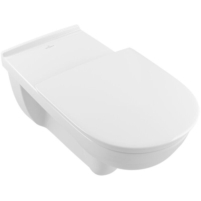 V&B Wand-WC, Tiefspüler VICARE D-Flush, 36x70cm, Abg. waagerecht, weiß