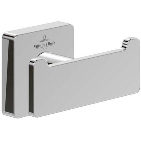 Villeroy und Boch Elements Striking Doppel-Handtuchhaken TVA15201200061 chrom, 80x44x45mm