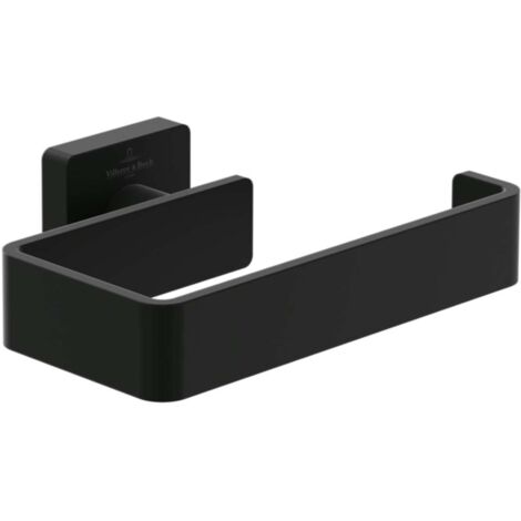Villeroy und Boch Elements Striking Toilettenpapierhalter TVA152014000K5 135x45x93mm, ohne Deckel, matt black