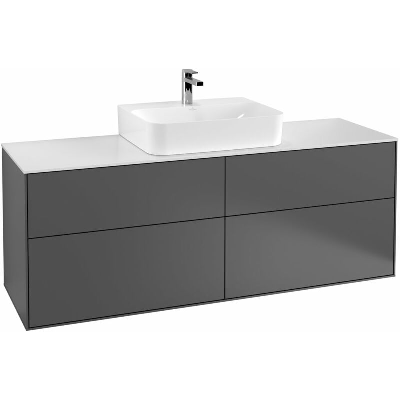 

Villeroy Und Boch Ag - Villeroy und Boch Finion Módulo de lavabo F19100, 1600x603x501mm, placa de cubierta Blanco Mate, color: Antracita mate