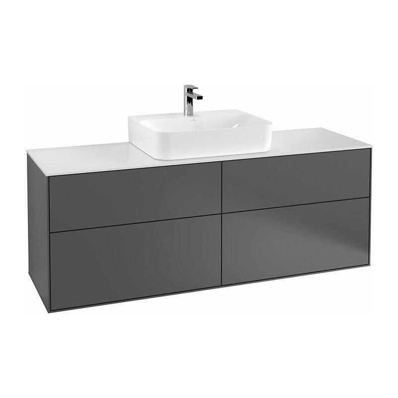 

Villeroy&boch - Finion, Mueble de baño, 1600 x 603 x 501 mm, Angular, modelo suspendido, En madera, lavabo en el medio, Lacado cedro mate