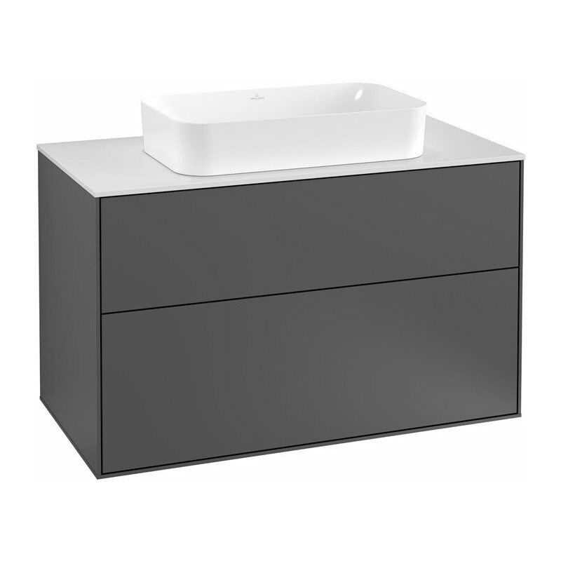 

Villeroy&boch - Finion, Muebles de lavabo, 1000 x 603 x 501 mm, Angular, con orificio para grifería, modelo suspendido, En madera, lavabo en el