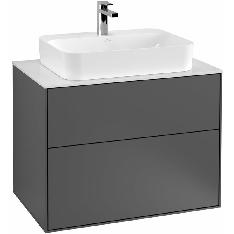 

Villeroy Und Boch Ag - Villeroy und Boch Finion Módulo de lavabo F34100, 800x603x501mm, placa de cubierta Blanco Mate, color: Laca Blanco Brillante