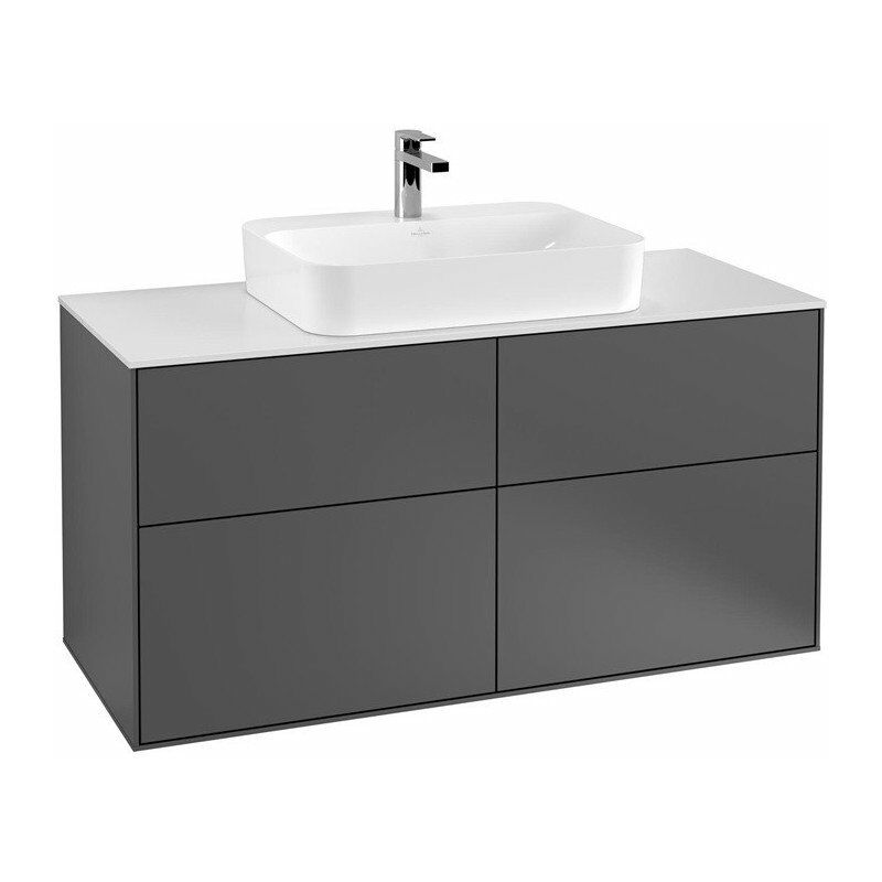 

Villeroy&boch - Finion, Mueble de baño, 1200 x 603 x 501 mm, Angular, modelo suspendido, En madera, lavabo en el medio, Lacado cedro mate