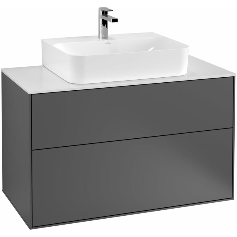 

Villeroy Und Boch Ag - Villeroy und Boch Finion Unidad de lavabo G10100, 1000x603x501mm, con iluminación LED, placa de cubierta Blanco Mate, color: