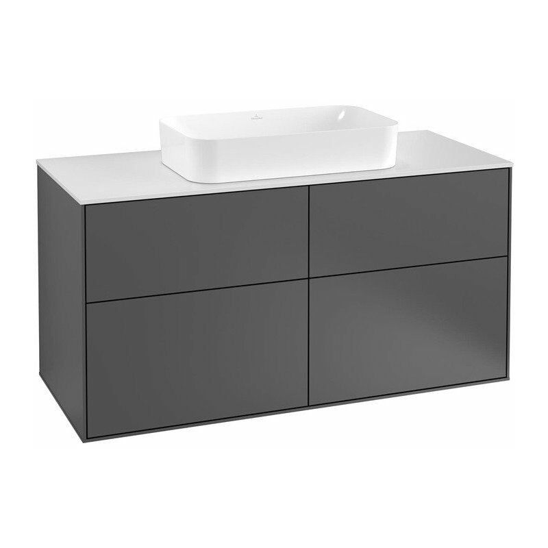 

Villeroy&boch - Finion, Mueble de baño, 1200 x 603 x 501 mm, Angular, con aplique, modelo suspendido, En madera, lavabo en el medio, iluminación LED,