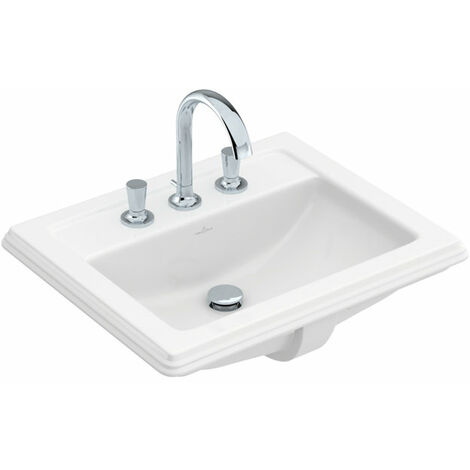 Villeroy und Boch Hommage lavabo à encastrer 710263 630x525mm, blanc, avec trop-plein, pour montage 1 orifice - 710263R1