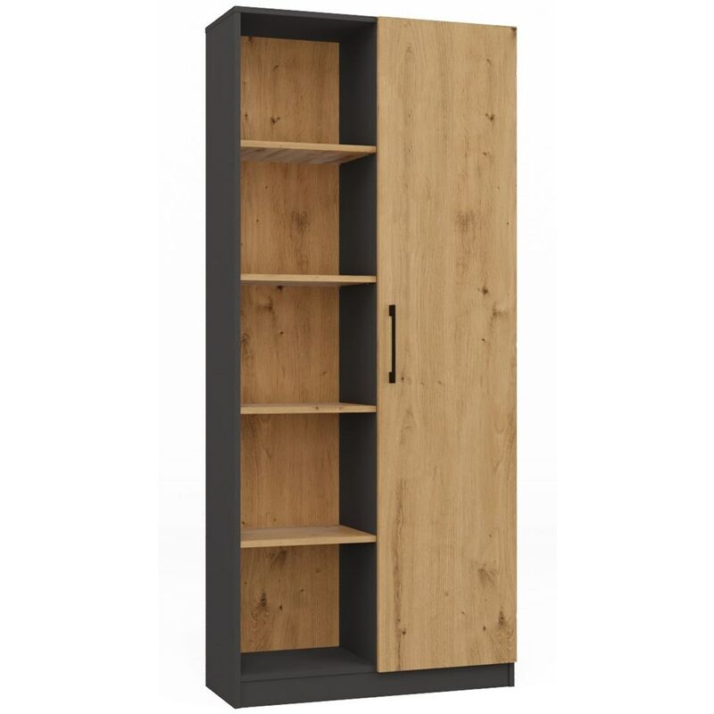 Hucoco - villme - Bibliothèque design minimaliste - 1 porte + 10 étagères - 80x30x182 cm - Meuble de rangement Hucoco - villme - Bibliothèque design minimaliste - 1 porte + 10 étagères - 80x30x182 cm - Meuble de rangement
