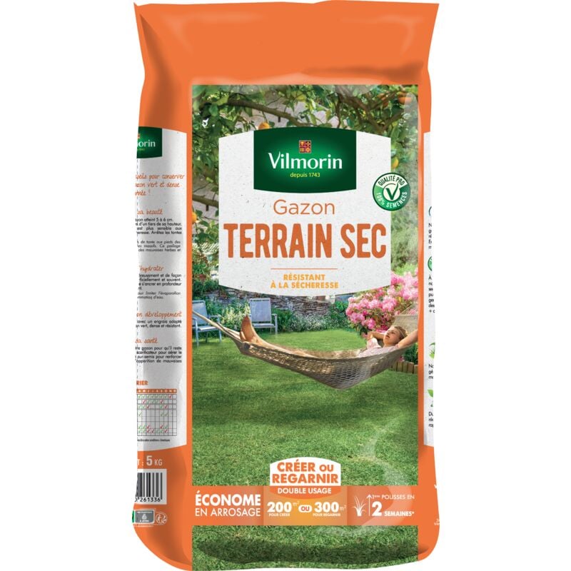 Vilmorin - Gazon Terrain Sec - 5 kg