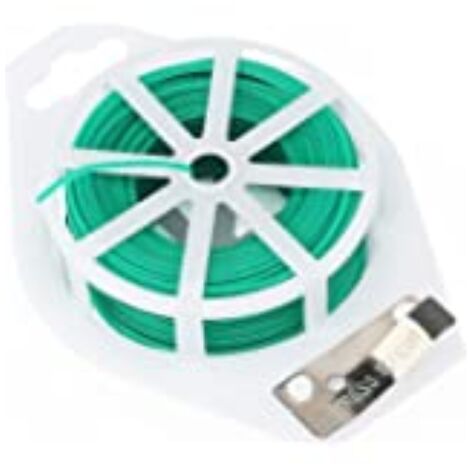Vilmorin Alambre de Hierro Plastificado, Color Verde, con Corte -