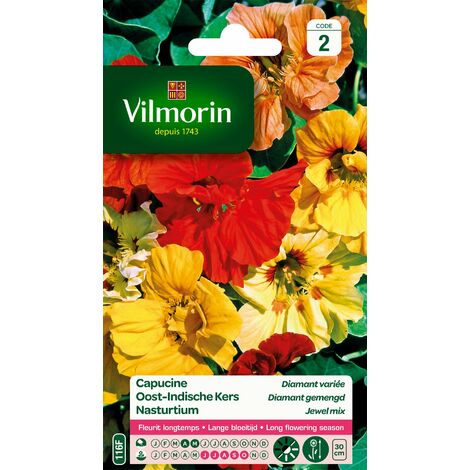 VILMORIN Capucine Diamant variée double naine