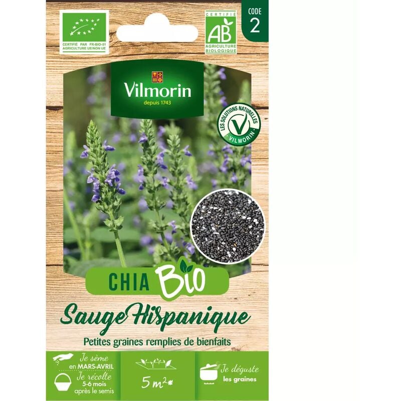 Vilmorin - Sachet de graines chia - Sauge Hispanique - bio