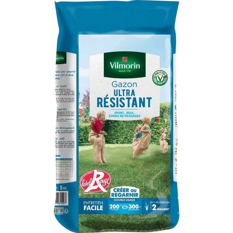 Erba ultra resistente, 5 kg, 200 m² - Vilmorin