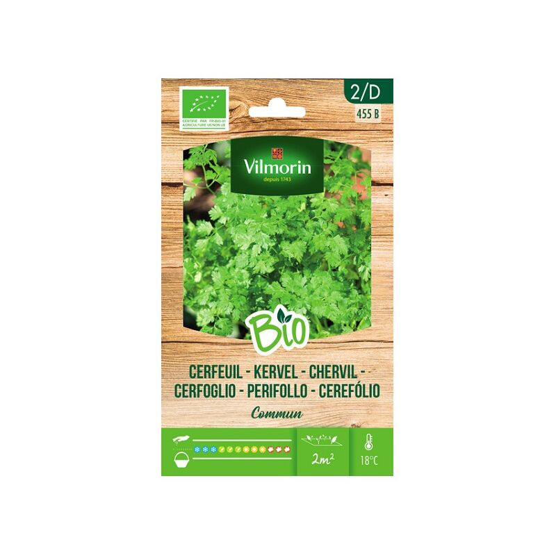 Vilmorin - Garden Bio Seeds of Perifollo - ceref—lio sur 2,5 gr