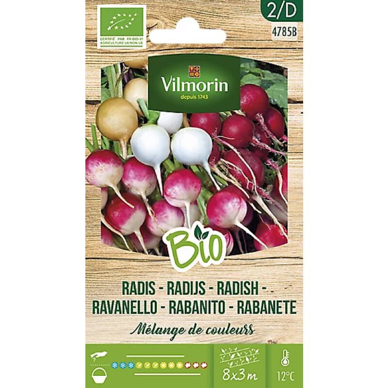 Vilmorin - Garden Bio Seeds of Rabanito MElanger environ 8 gr