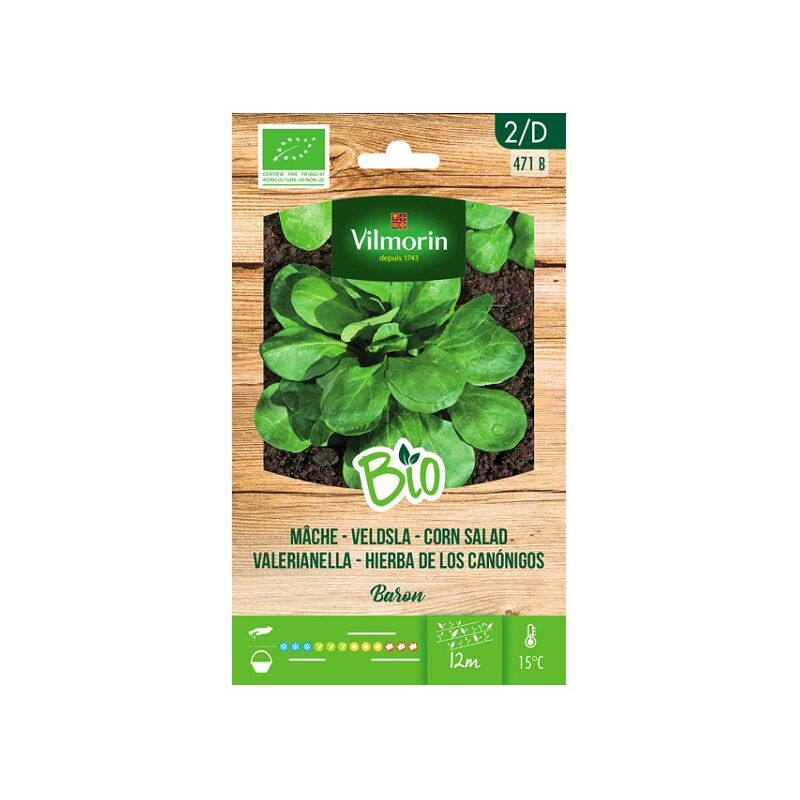 Vilmorin - Garden Bio Seeds of Valeriana Baron sur 3 gr