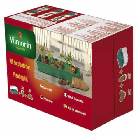 Vilmorin - Kit Serre Rigide + 24 Godets Coco 6cm + 24 Pastilles De Fi