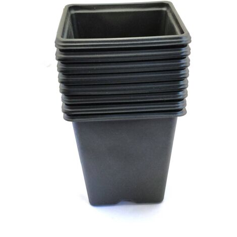 Lot de 15 pots en plastique carrés 9 cm – Polypropylène noir – Pour semis et repiquage – Usage intérieur et extérieur – Vilmorin