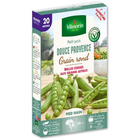 Vilmorin - Pois Douce Provence Vl 20m Nain Grain Rond