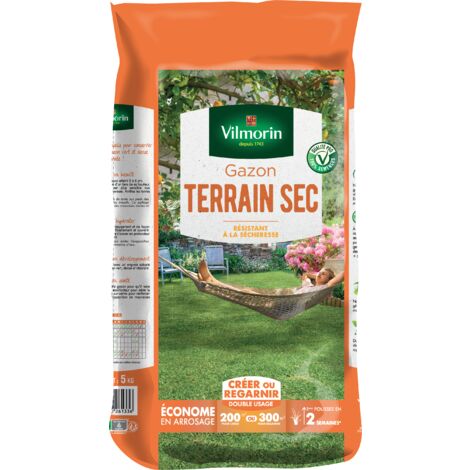 VILMORIN Semences de gazon rustique pour terrain sec - 5 kg