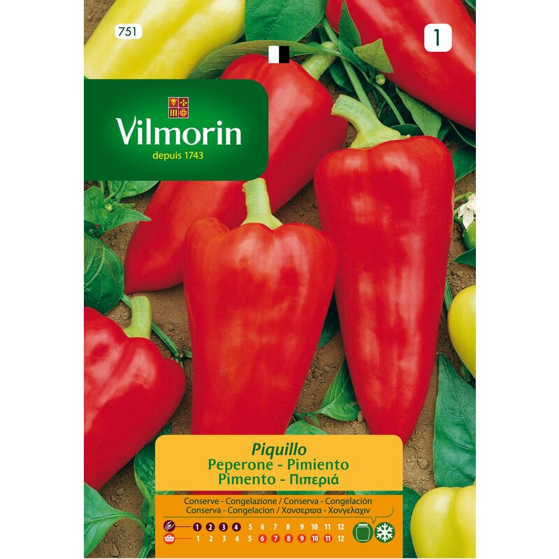 

Semillas de PIMIENTO PIQUILLO S-1 751, 0,3 gr - Vilmorin