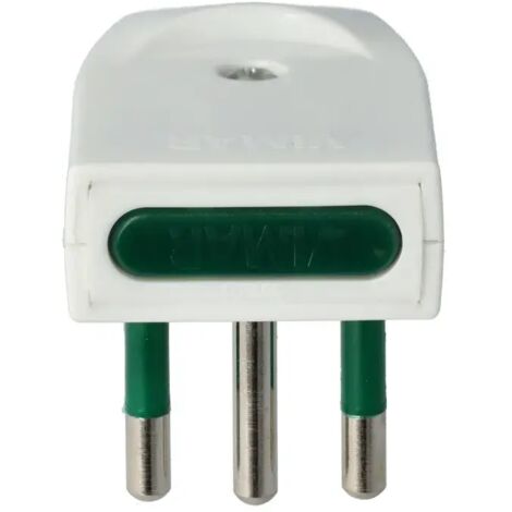 VIMAR 00203.B - Spina 2P+T10A con spinotti orientabili, tipo S11-SPB11, bianca