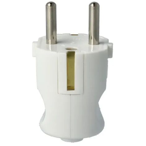 VIMAR 00231.B - Spina 2P+T 16 A 250V combinata standard tedesca e francese (Schuko+ francese) tipo S31, bianca, vimar SUPER NOVA