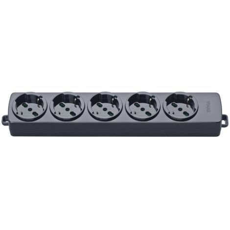 VIMAR - 01293.NC Presa multipla 5 universale nero