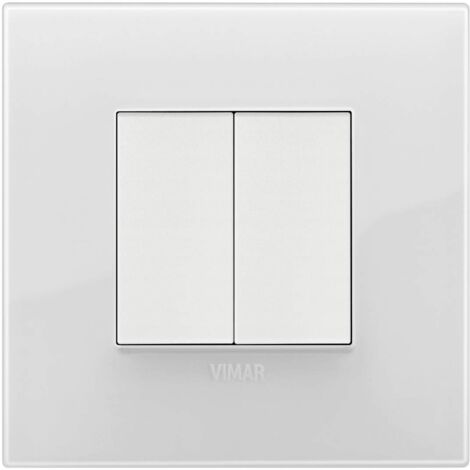 VIMAR 0K03925.05 Arké Kit comando connesso, senza fili e senza batterie, VIEW Wireless standard Bluetooth completo di supporto, tasti, placca 2M, Grigio Bianco