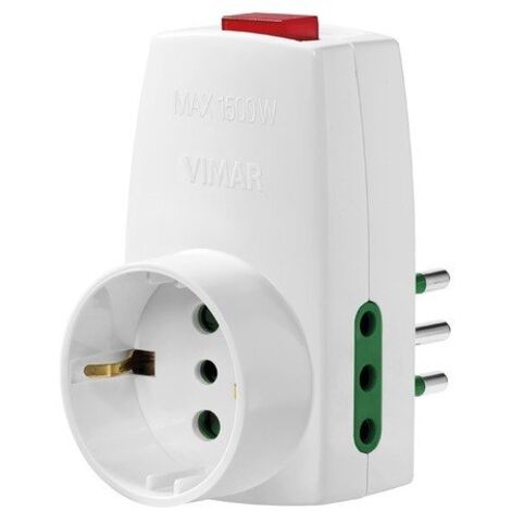 Vimar 0P00330.B Adattatore, S11, 2P11, P30, Interruttore, Bianco
