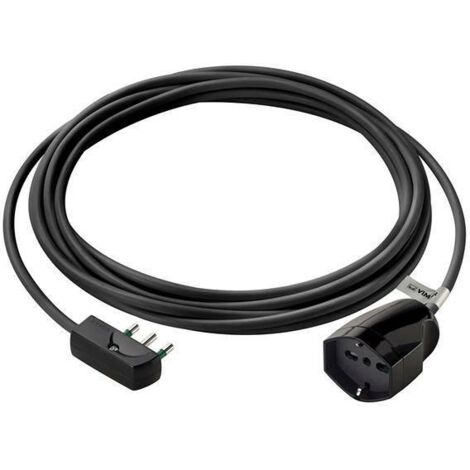 Vimar 0P32382 Prolunga Universale con spina piatta, 5 metri, 3G1, Spa17, sistema SICURY, Potenza massima prelevabile 3680 W
