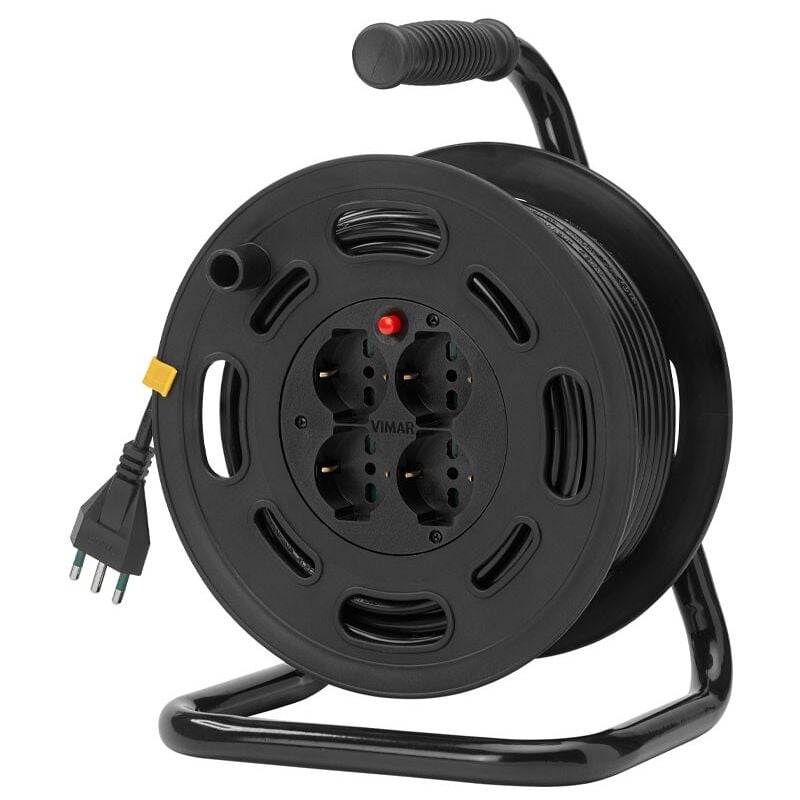 Enrouleur de câble avec 4 prises universelles 10/16A longueur 30mt 0P32731 - Vimar