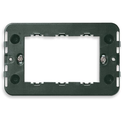 Vimar 0R08531.S Serie 8000 Supporto 3M Speciali con Viti per scatole da Incasso rettangolari, Nero