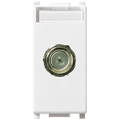 VIMAR 0R14318 Presa coassiale Femmina Collegamento in Ingresso e in Uscita mediante connettore Maschio Tipo F 01654, 2,23x4,9x3,05