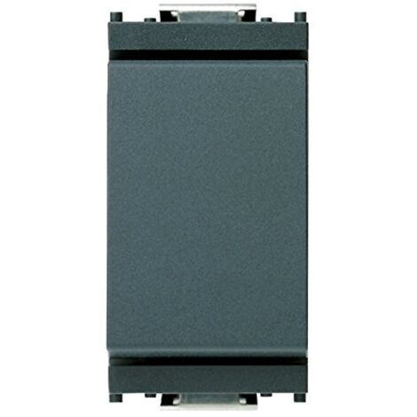 VIMAR 0R16001 Idea Interruttore 1P 16 AX 250 V, grigio. Max 200 W per lampade con ballast integrato (IEC 60669-1:2017), 1 pezzo