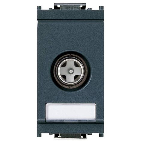 Vimar 0R16306.01 Idea Presa coassiale TV-RD-SAT, diretta, con connettore maschio. Permette il passaggio di corrente continua e segnali di controllo (24 V 500 mA max)