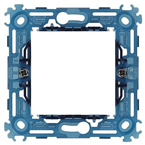 Vimar 0R19602 Supporto con Griffe, Blu Trasparente, 2 moduli