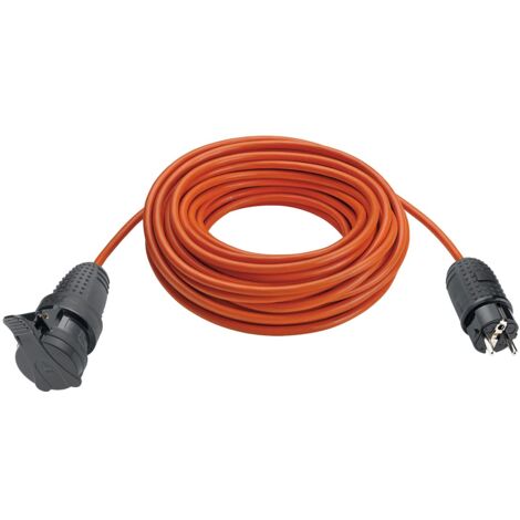 VIMAR 0R32392 Prolunga Lineare 20 m IP44, Spina 16 A Combinata DE/FR, Presa SICURY Schuko, per Apparecchi Elettrici da Giardinaggio ed Elettroutensili, Arancio